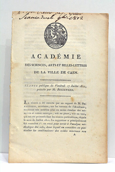 ACADÉMIE DES SCIENCES, ARTS ET BELLES-LETTRES DE LA VILLE DE …