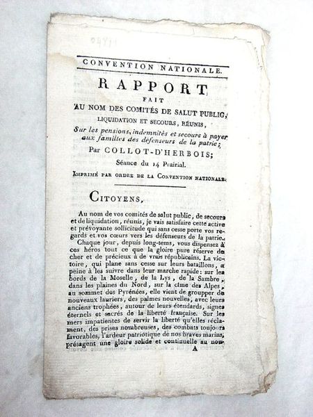 Rapport fait au nom des comités de salut public, liquidation …