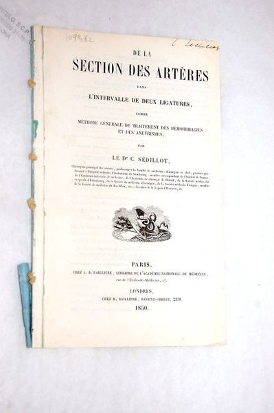 De la Section des artères dans l'intervalle de deux ligatures, …