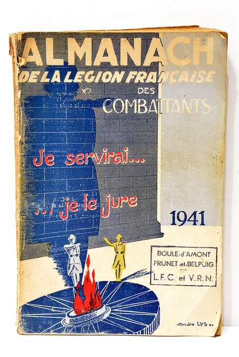 ALMANACH DE la Légion Française des Combattants.
