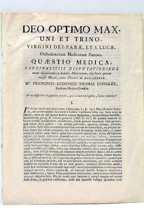 An éo difficilior hygieneis praxis, quo à natura legibus, homo …