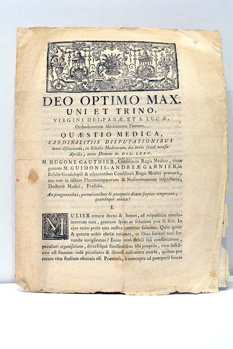 An Pregnantibus, Parturientibuis et Puerperis dietae saepius temperans quandoqué tonica.