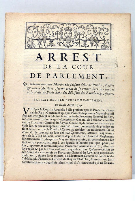 ARREST de la Cour de Parlement qui ordonne que tous …