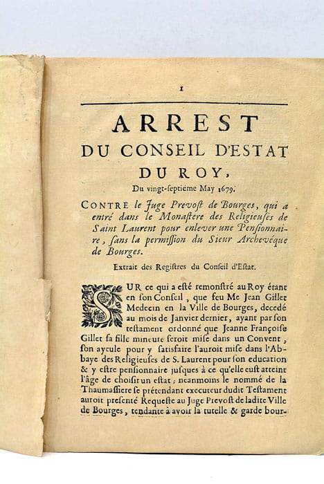 ARREST DU CONSEIL D'ESTAT DU ROY, du vingt-septième may 1679. …