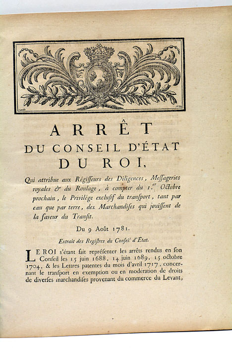 ARRÊT du Conseil d'État du Roi, qui attribue aux Régisseurs …