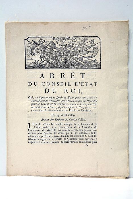 ARRÊT DU CONSEIL D'ÉTAT DU ROI, Qui, en supprimant le …