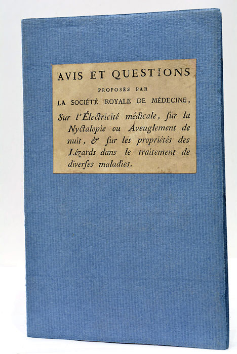 AVIS ET QUESTIONS proposés par la Société Royale de Médecine, …