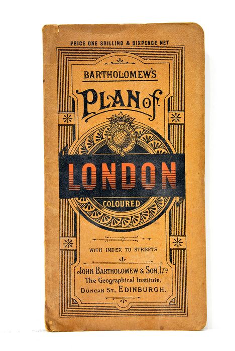 Bartholomew's Plan Of London. Coloured with index to streets.