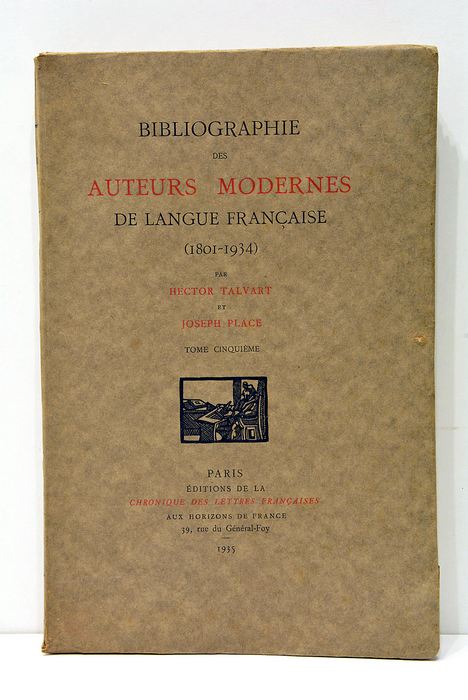 Bibliographie des auteurs modernes de langue française (1801-1934).