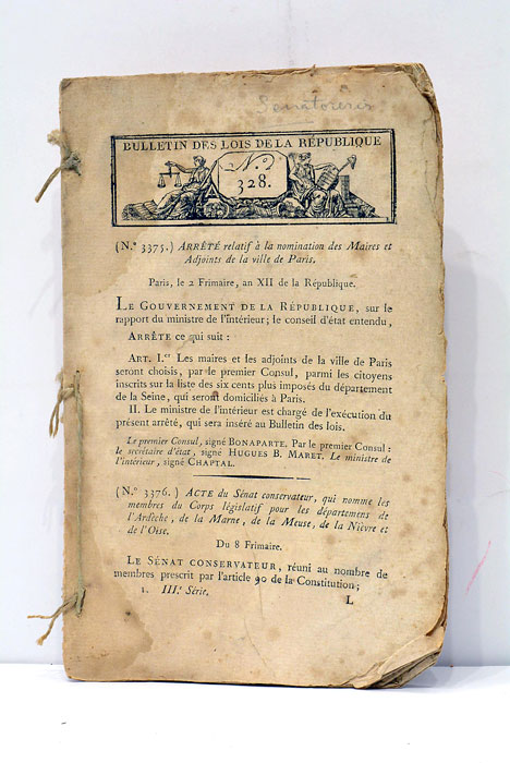 BULLETIN DES LOIS DE LA RÉPUBLIQUE Nº 328