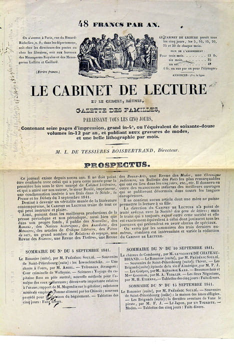 CABINET DE LECTURE (Le) et le Cercle, réunis, Gazette des …