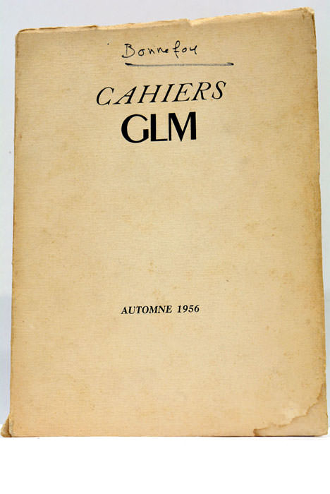 CAHIERS GLM. Automne 1956.