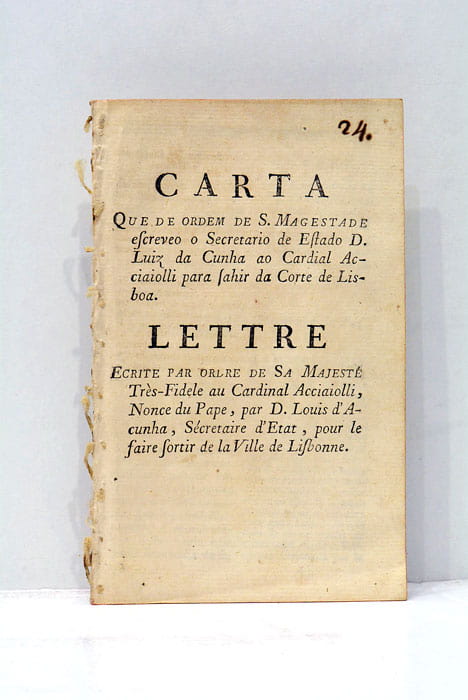 Carta que de ordem de S. Majestade escreveo o secretario …