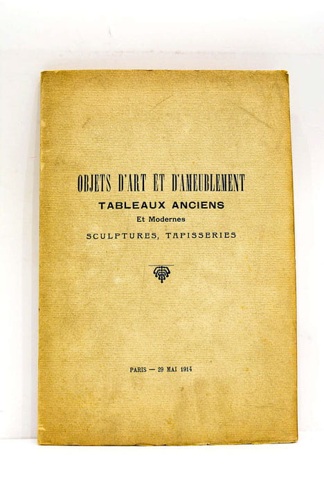 CATALOGUE DES OBJETS D'ART et d'ameublement, faïences, boites, jade, sculptures, …