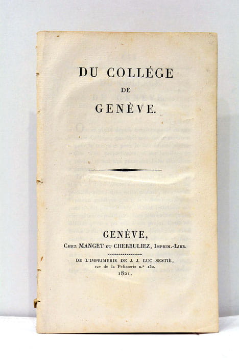 COLLEGE DE GENEVE (Du).