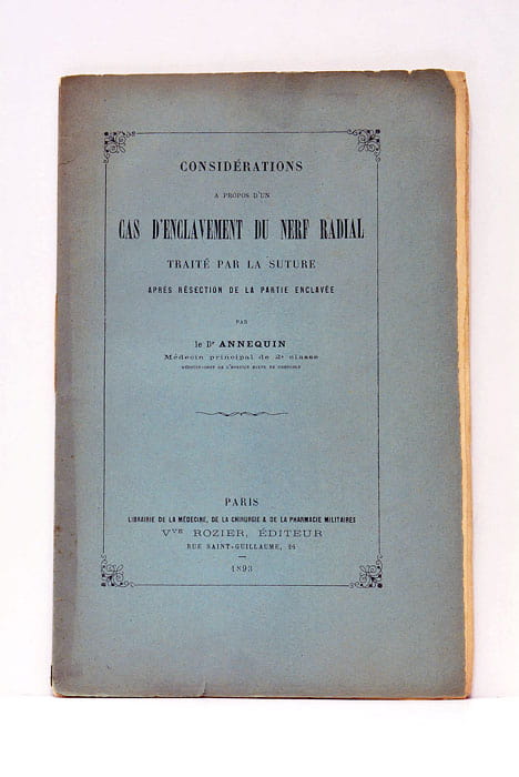 Considérations à propos d'un cas d'enclavement du nerf radial traité …