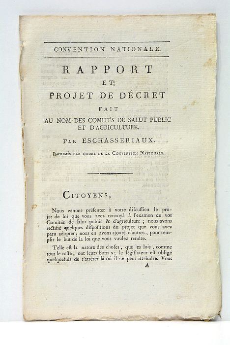 Convention Nationale. Rapport et Projet de Décret fait au nom …