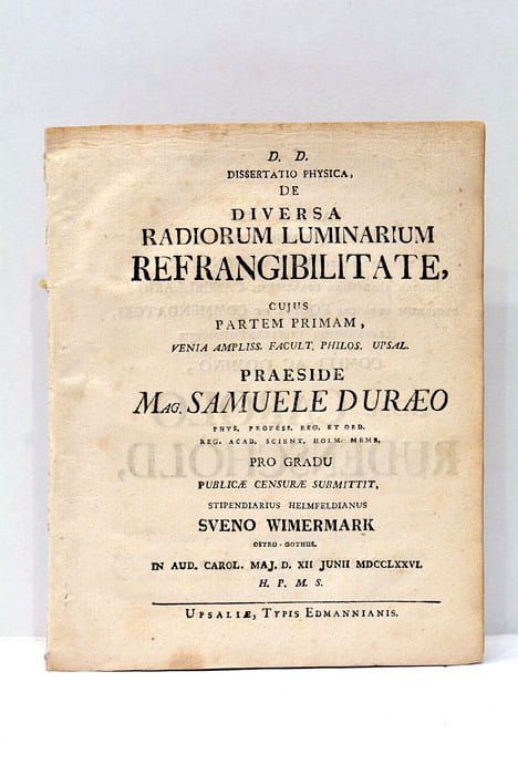 De diversa Radiorum Luminarium Refrangibilitate.