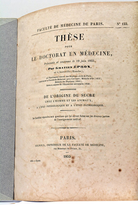 De l'origine du sucre chez les hommes et les animaux …