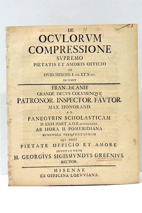 De Oculorum Compressione Supremo Pietatis et Amoris Officio.