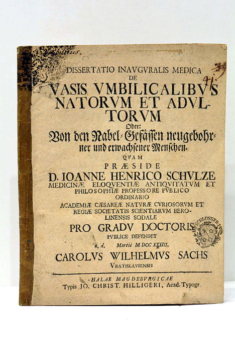 De Vasis Umbilicalibus Natorum et Adultorum.