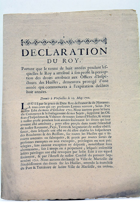 DECLARATION DU ROY, portant que le terme de huit années …
