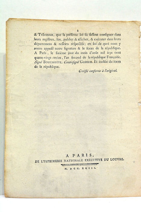 Décret de la Convention Nationale , Du 6 Août 1793, …