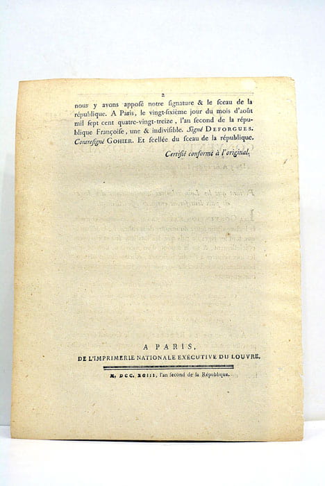 Décret de la Convention Nationale portant que les Loix relatives …