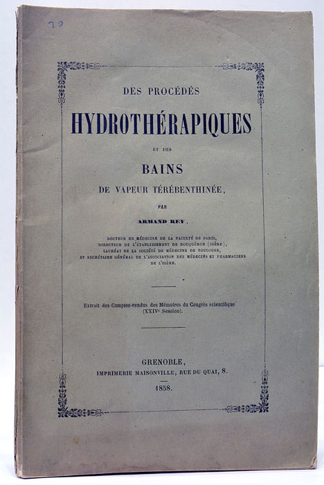 Des procédés hydrothérapiques et des bains de vapeur térébenthinée.