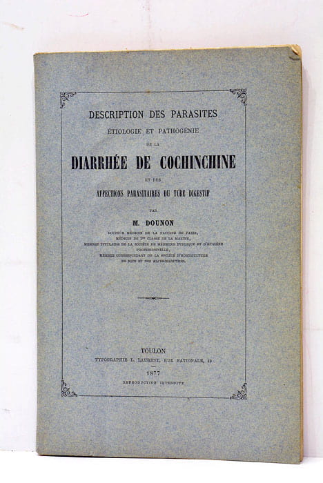 Description des Parasites. Etiologie et Pathogénie de la Diarrhée de …