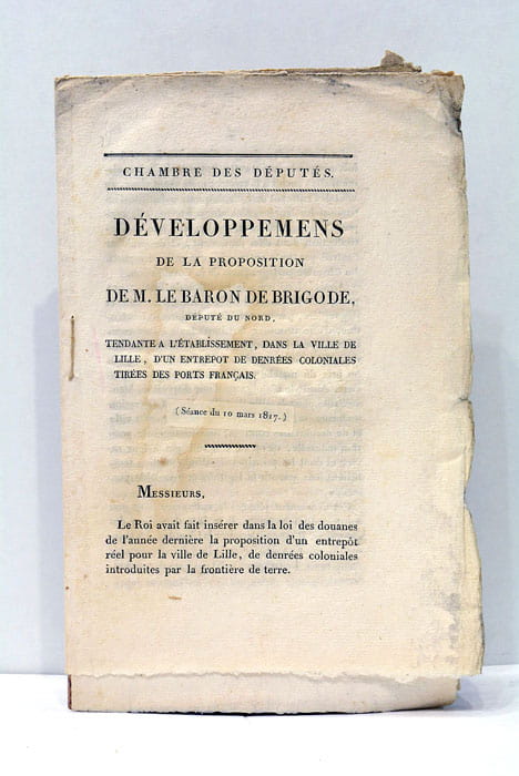 Développemens de la proposition tendante à l'établissement dans la Ville …