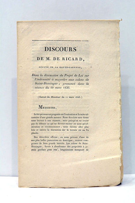 Discours dans la discussion du Projet de Loi sur l'indemnité …