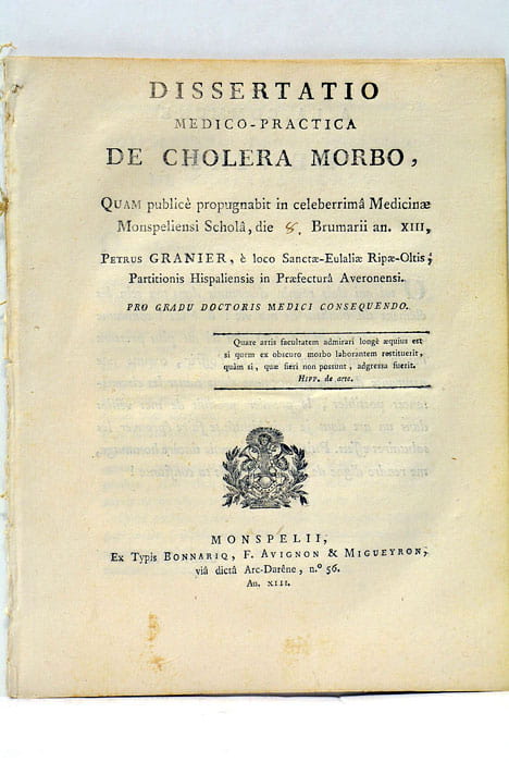 Dissertatio medico-practica de Cholera Morbo, Quam publicè propugnabit in celeberrima …