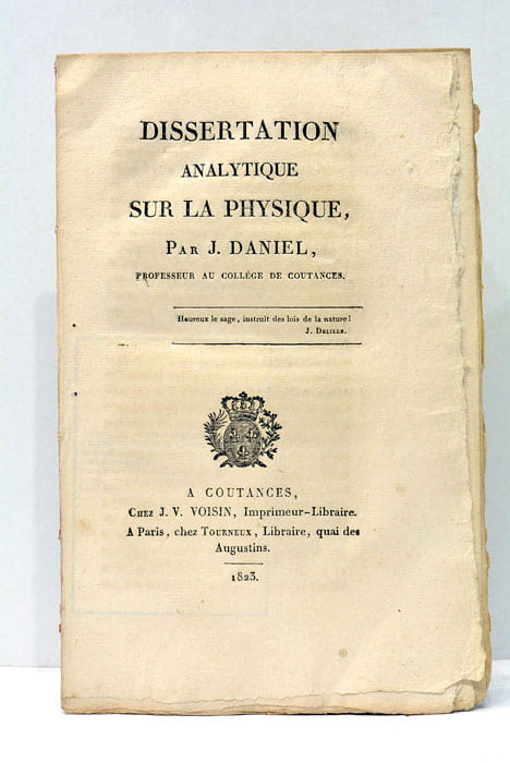 Dissertation Analytique sur la Physique.