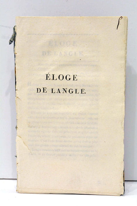 Eloge de Langlé.