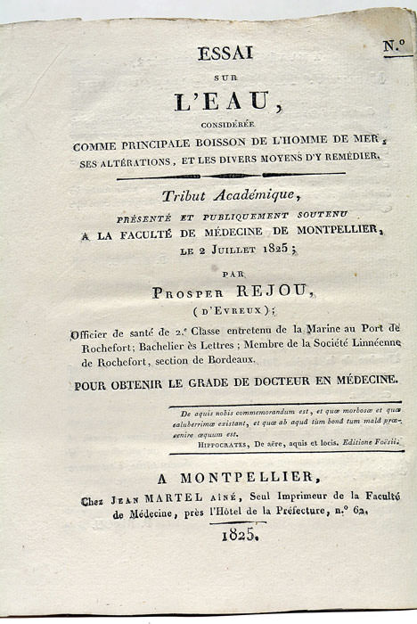 Essai sur l'eau, considérée comme principale boisson de l'homme de …
