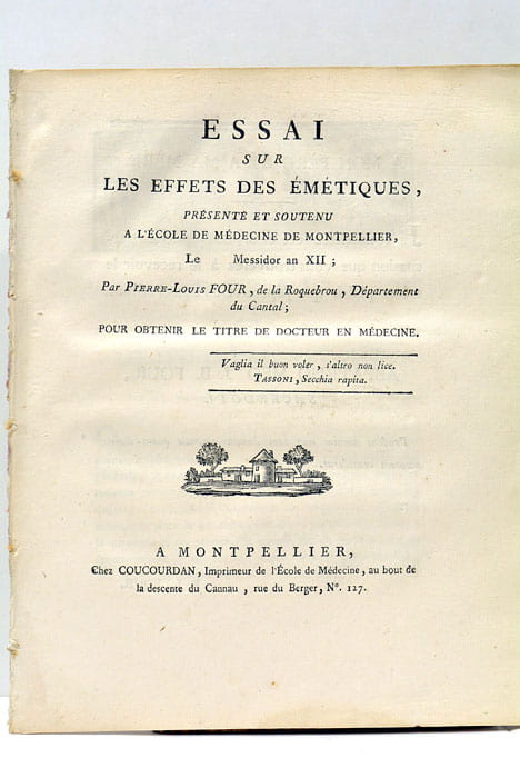 Essai sur les Effets des Emétiques.