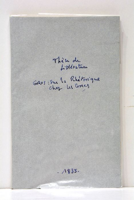 Étude sur l'état de la Rhétorique chez les Grecs, depuis …