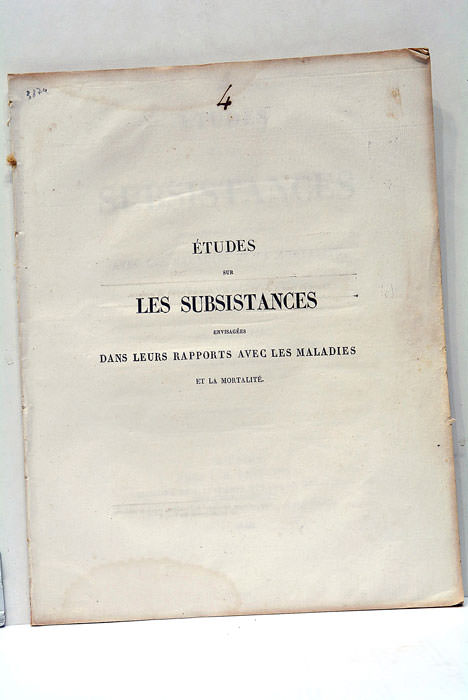 Études sur les subsistances envisagés dans leurs rapports avec les …