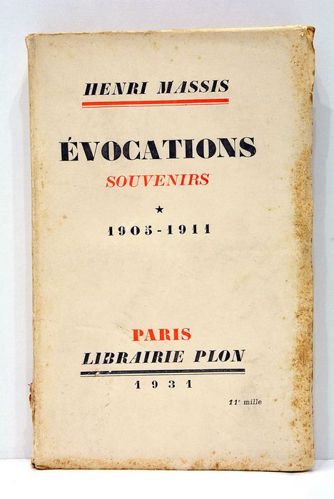 Évocations. Souvenirs (1905-1911).