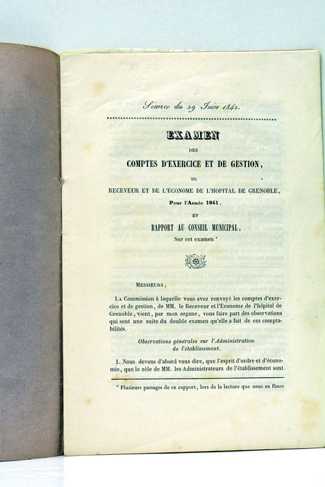 Examen des comptes d'exercice et de gestion, du receveur et …