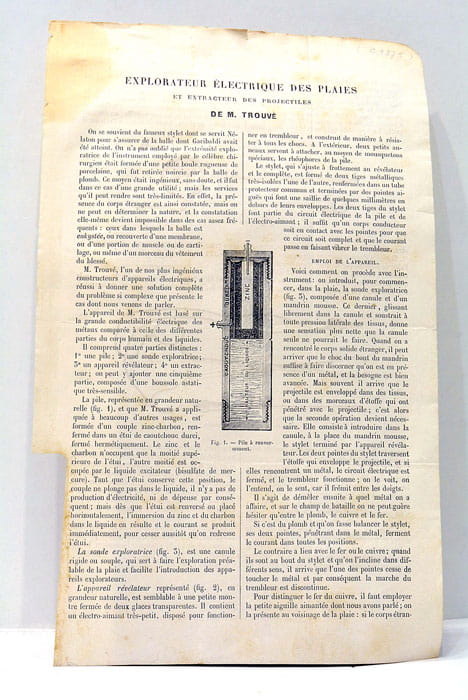 EXPLORATEUR Electrique des Plaies et Extracteur des Projectiles de M. …