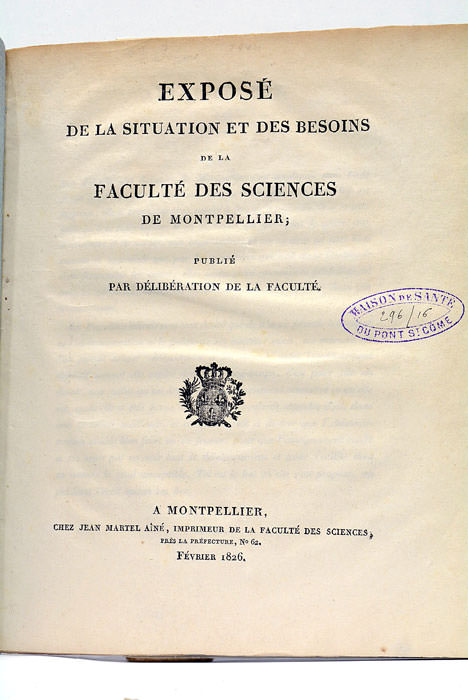 EXPOSE de la situation et des Besoins de la Faculté …