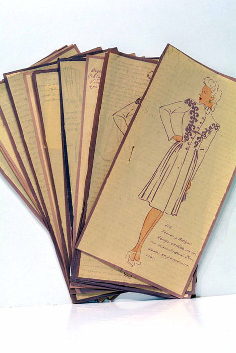 FERRER Y ARTIGAS Chaqueta de pano negra y pieles de …