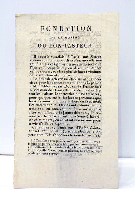 FONDATION de la Maison du Bon-Pasteur.