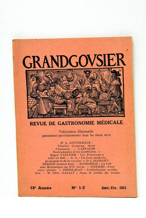 GRANDGOVSIER. REVUE de gastronomie médicale.