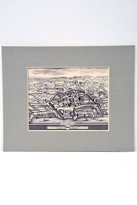 GRAVURE D'UN PLAN du XVIIe de la ville de Zug …