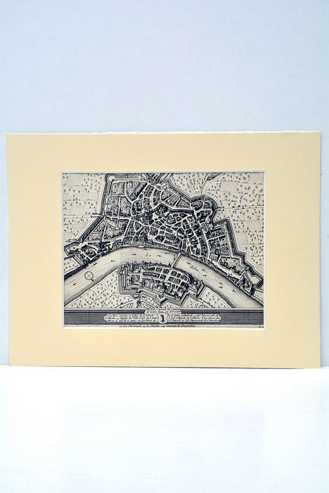 GRAVURE D'UN PLAN du XVIIème siècle de la ville de …