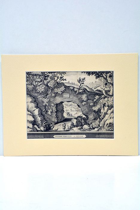 GRAVURE D'UNE VUE du XVIIe de la pierre percée du …