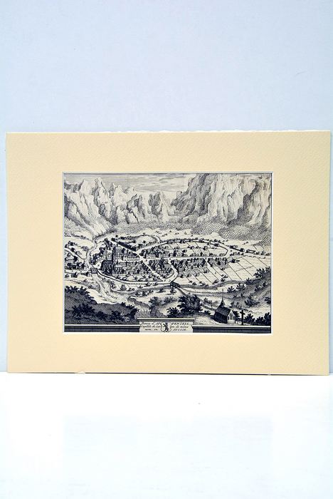 GRAVURE D'UNE VUE du XVIIe du Bourg d'Appenzell, Capitale du …